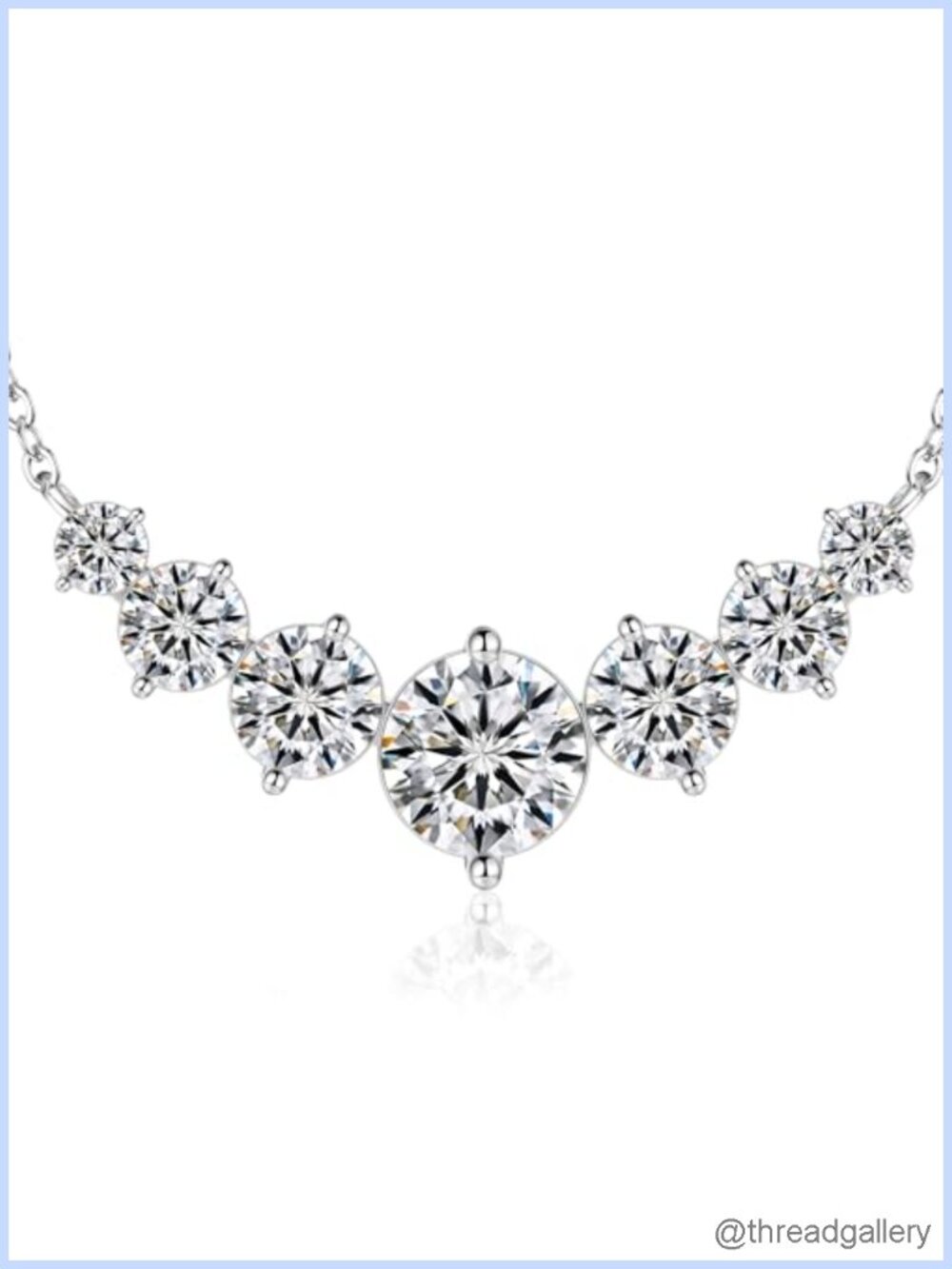 Moissanite Pendant Necklace 18K Gold Plated Sterling Silver 2.8ct